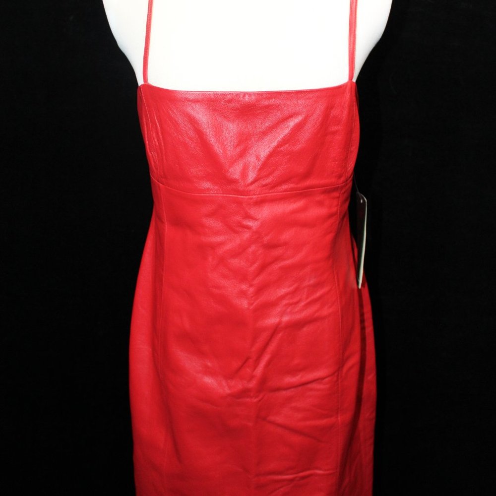 NWT Vintage Ralph Lauren Reed Leather Dress